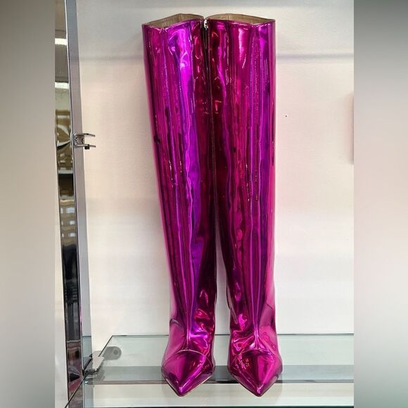 Alexandre Vauthier Metallic Mirrored Tall Pointed - Picture 13 of 15